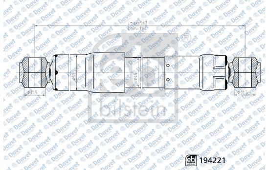 FEBI 194221 Arka Amortisor Sag/Sol Hilux Vigo 05-15 4wd